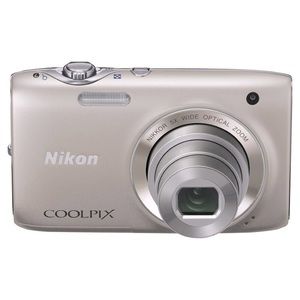 Nikon Coolpix S3100 Compact Digital Camera & Canon Case (90s Vintage Camera)